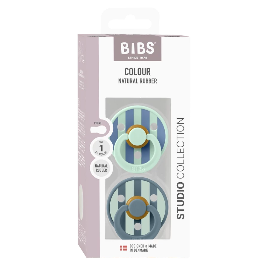Bibs® colour natural rubber cumi  0-6 hó - páva mix