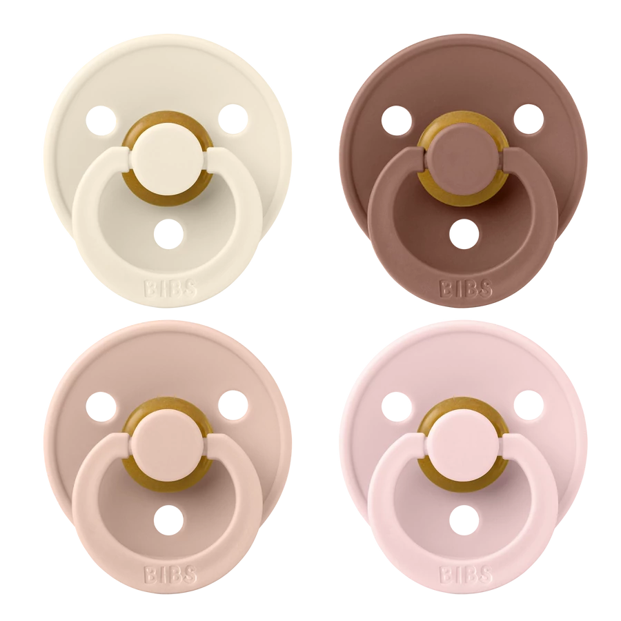 BIBS Colour 4-es szett 6-18 hó (Krémfehér/Púderrózsaszín/Mackó/Cseresznyevirág)