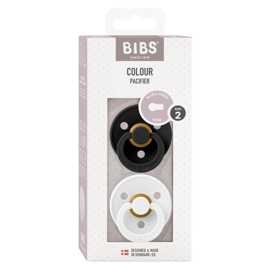 Bibs® Cumi Colour 2-es szett (Fekete/Hófehér)