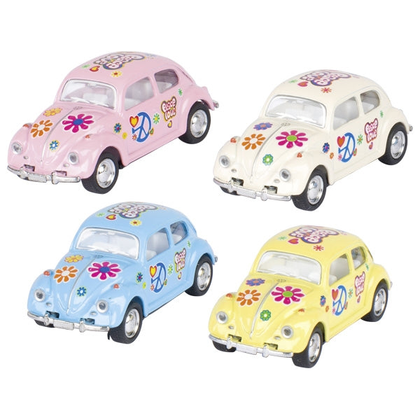 Goki Volkswagen Beetle kisautó - Flower Power