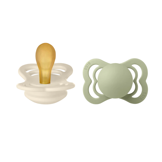 BIBS Supreme 2-es Szett - Krémfehér/Zsálya, 0-6 hó