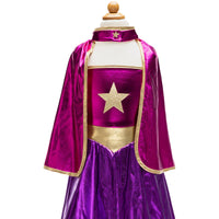 Great Pretenders Superhero Star köpeny és fejdísz - Magenta/Purple