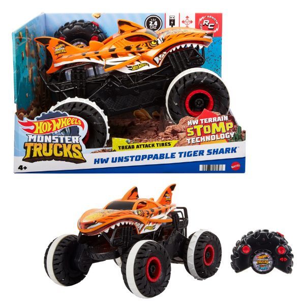 Hot Wheels® - Monster Trucks RC terepmászó - Tiger Shark