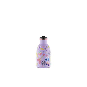 24BOTTLES® Kids Urban Rozsdamentes Acél Kulacs Szívószálas Kupakkal - Music Friends
