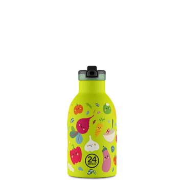 24BOTTLES® Kids Urban 330ml Rozsdamentes Acél Clima Kulacs Szívószálas Kupakkal - Veggie Friends