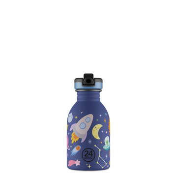 24BOTTLES® Kids Urban Rozsdamentes Acél Kulacs Szívószálas Kupakkal - Space Friends