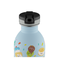 24BOTTLES® Kids Urban Rozsdamentes Acél Kulacs Szívószálas Kupakkal - Sweet Friends