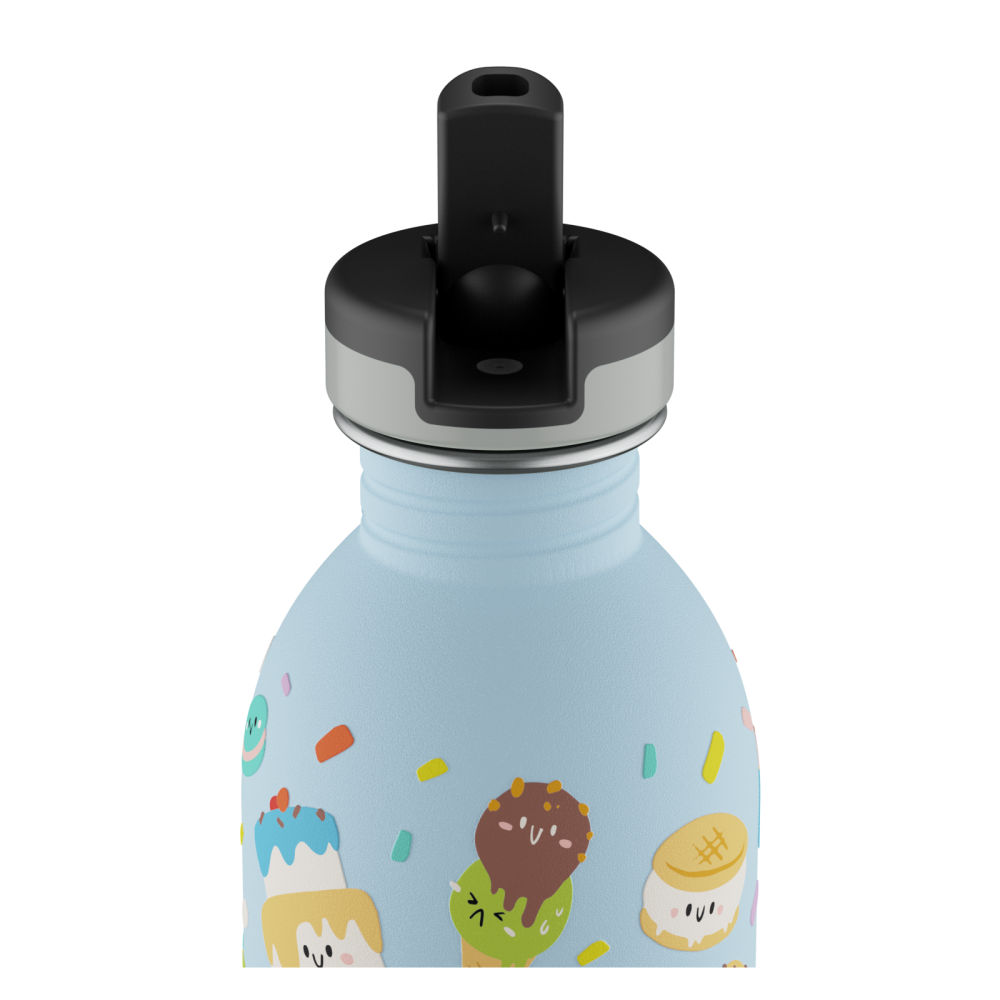 24BOTTLES® Kids Urban Rozsdamentes Acél Kulacs Szívószálas Kupakkal - Sweet Friends