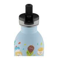 24BOTTLES® Kids Urban Rozsdamentes Acél Kulacs Szívószálas Kupakkal - Sweet Friends