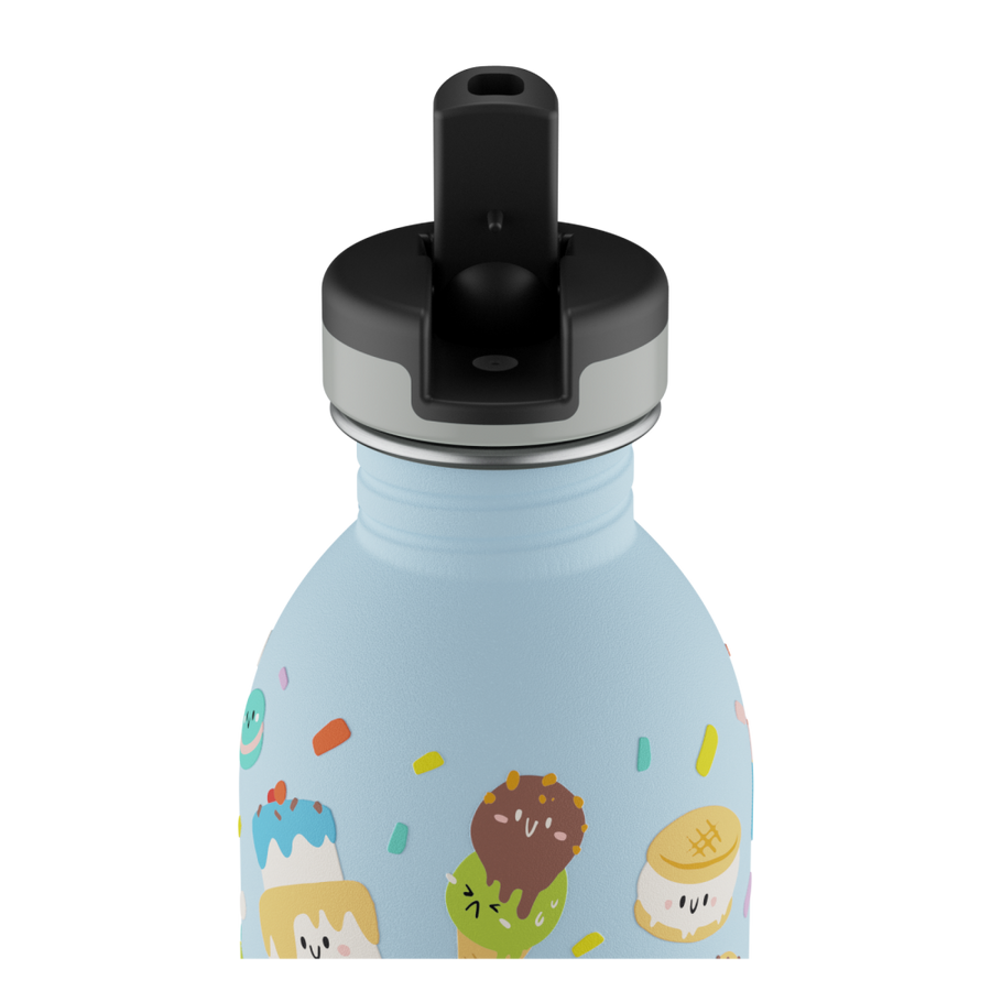 24BOTTLES® Kids Urban Rozsdamentes Acél Kulacs Szívószálas Kupakkal - Sweet Friends