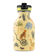 24BOTTLES® Kids Urban 330ml Rozsdamentes Acél Clima Kulacs Szívószálas Kupakkal - Jungle Friends - 24Bottles - Kulacs - OduStore