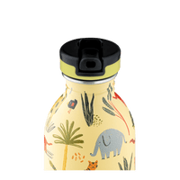 24BOTTLES® Kids Urban 330ml Rozsdamentes Acél Clima Kulacs Szívószálas Kupakkal - Jungle Friends - 24Bottles - Kulacs - OduStore