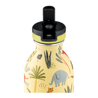 24BOTTLES® Kids Urban 330ml Rozsdamentes Acél Clima Kulacs Szívószálas Kupakkal - Jungle Friends - 24Bottles - Kulacs - OduStore