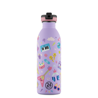 24BOTTLES® Kids Urban Rozsdamentes Acél Kulacs Szívószálas Kupakkal - Music Friends