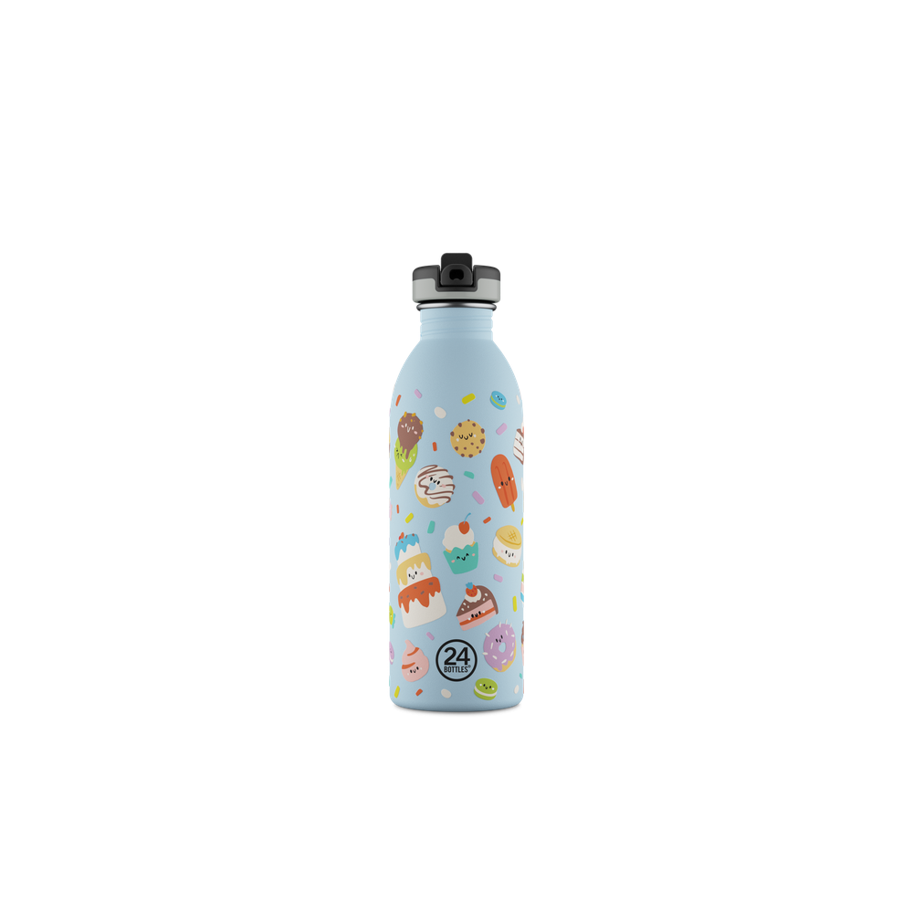 24BOTTLES® Kids Urban Rozsdamentes Acél Kulacs Szívószálas Kupakkal - Sweet Friends