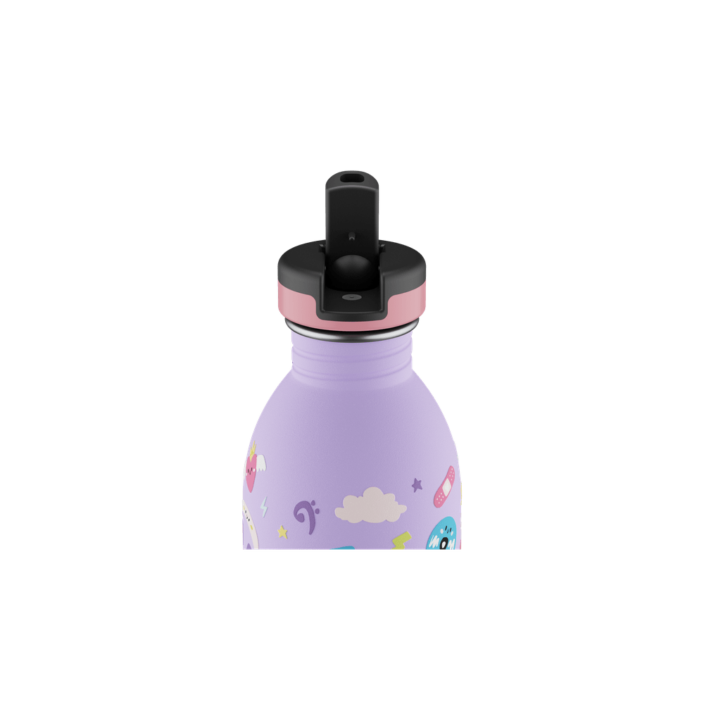 24BOTTLES® Kids Urban Rozsdamentes Acél Kulacs Szívószálas Kupakkal - Music Friends - 24Bottles - Kulacs - OduStore