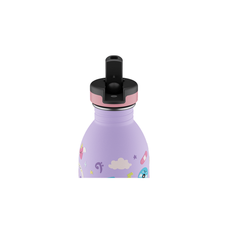 24BOTTLES® Kids Urban Rozsdamentes Acél Kulacs Szívószálas Kupakkal - Music Friends - 24Bottles - Kulacs - OduStore