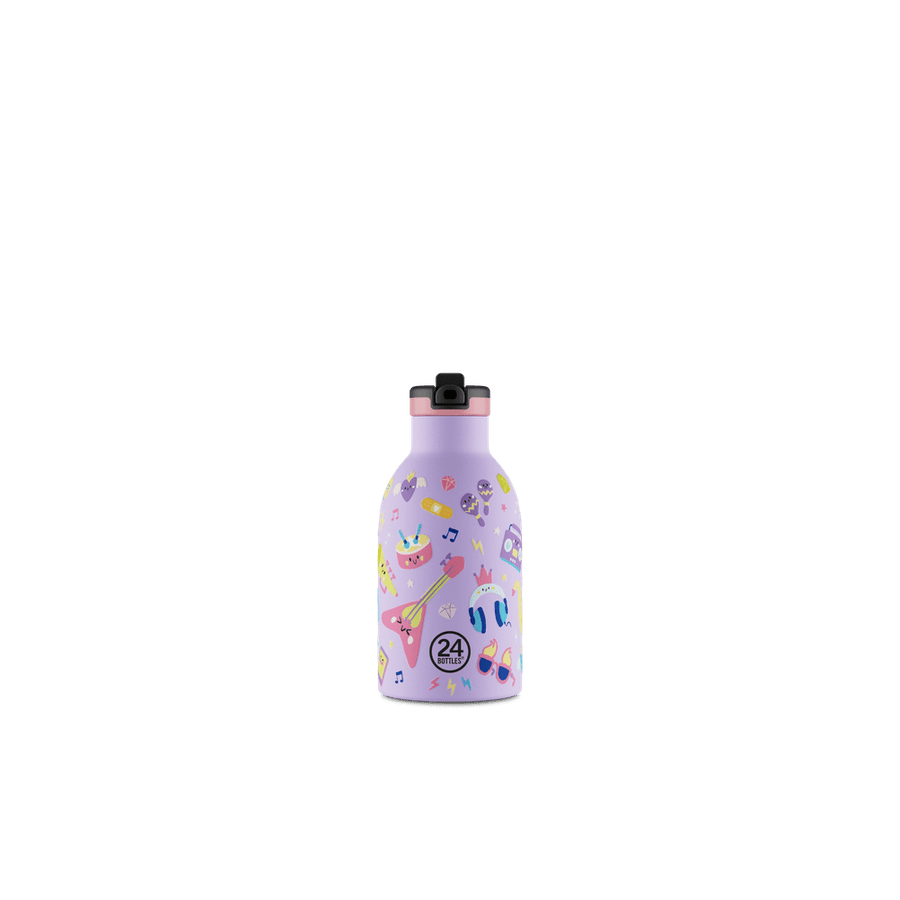 24BOTTLES® Kids Urban Rozsdamentes Acél Kulacs Szívószálas Kupakkal - Music Friends - 24Bottles - Kulacs - OduStore