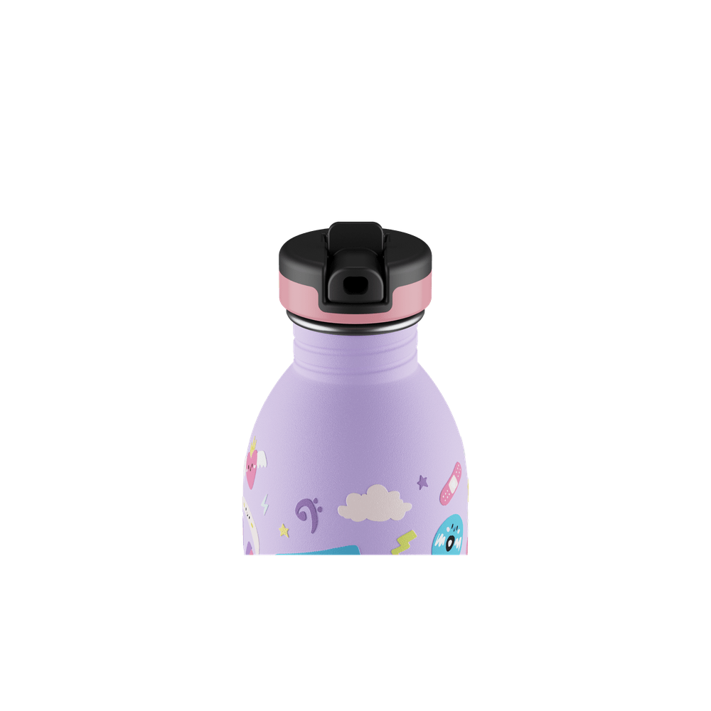 24BOTTLES® Kids Urban Rozsdamentes Acél Kulacs Szívószálas Kupakkal - Music Friends - 24Bottles - Kulacs - OduStore
