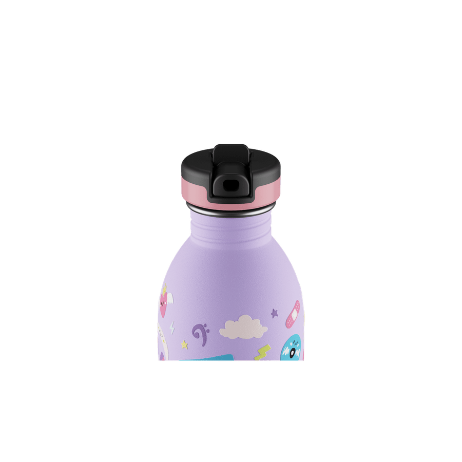 24BOTTLES® Kids Urban Rozsdamentes Acél Kulacs Szívószálas Kupakkal - Music Friends - 24Bottles - Kulacs - OduStore