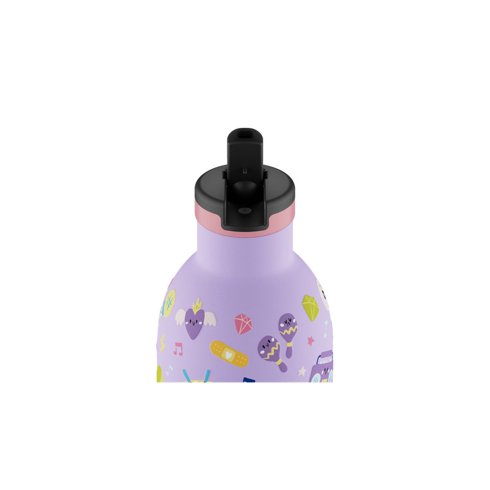 24BOTTLES® Kids Urban Rozsdamentes Acél Kulacs Szívószálas Kupakkal - Music Friends - 24Bottles - Kulacs - OduStore