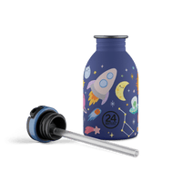 24BOTTLES® Kids Urban Rozsdamentes Acél Kulacs Szívószálas Kupakkal - Space Friends - 24Bottles - Kulacs - OduStore