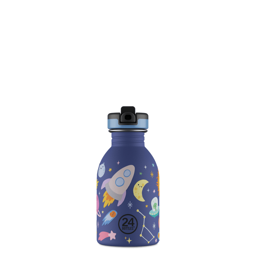 24BOTTLES® Kids Urban Rozsdamentes Acél Kulacs Szívószálas Kupakkal - Space Friends - 24Bottles - Kulacs - OduStore