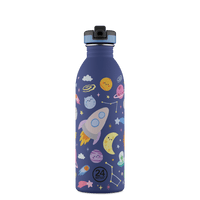 24BOTTLES® Kids Urban Rozsdamentes Acél Kulacs Szívószálas Kupakkal - Space Friends - 24Bottles - Kulacs - OduStore
