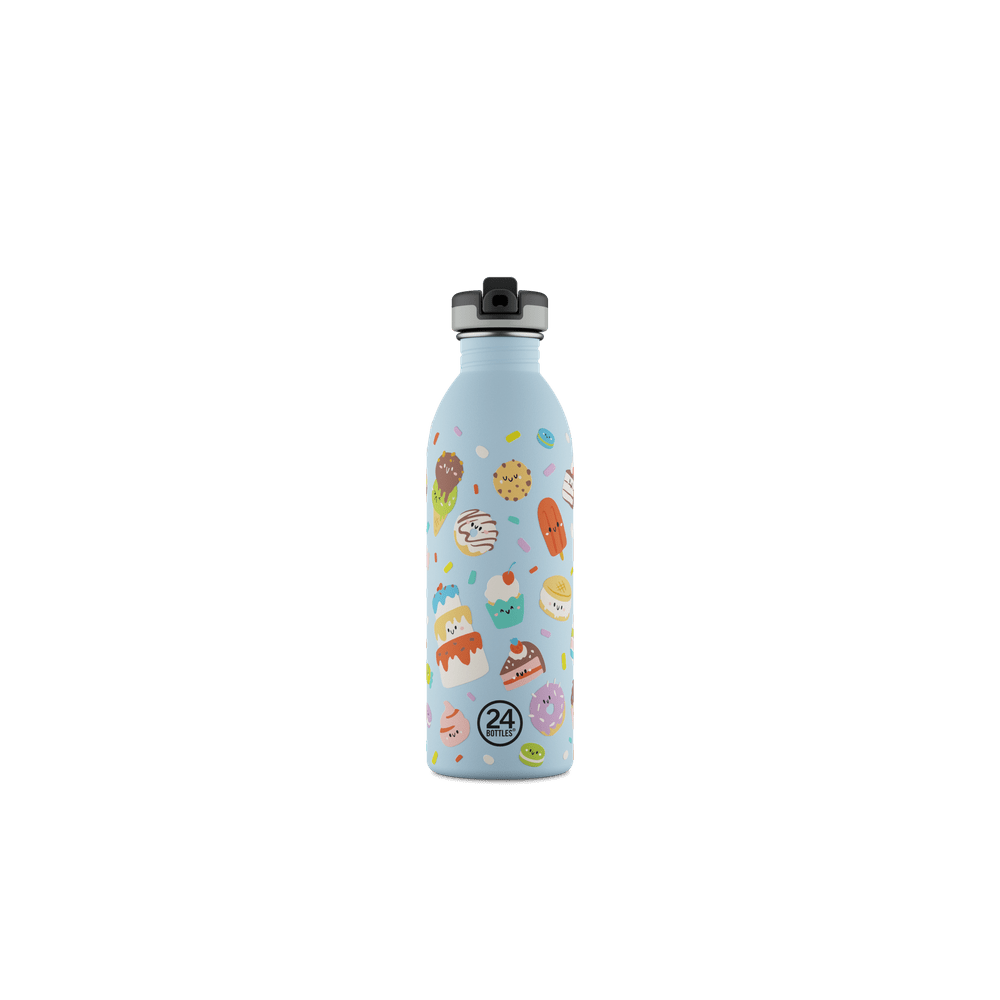 24BOTTLES® Kids Urban Rozsdamentes Acél Kulacs Szívószálas Kupakkal - Sweet Friends - 24Bottles - Kulacs - OduStore