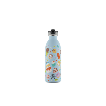 24BOTTLES® Kids Urban Rozsdamentes Acél Kulacs Szívószálas Kupakkal - Sweet Friends - 24Bottles - Kulacs - OduStore