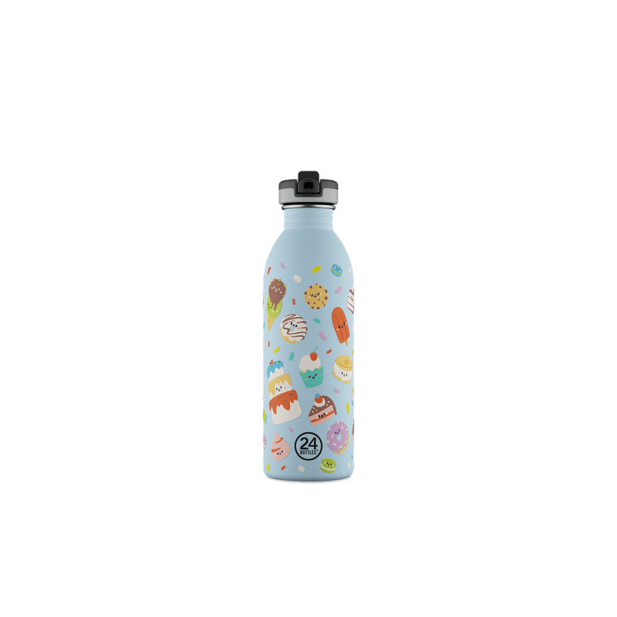 24BOTTLES® Kids Urban Rozsdamentes Acél Kulacs Szívószálas Kupakkal - Sweet Friends - 24Bottles - Kulacs - OduStore