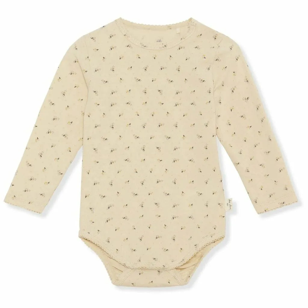 Konges Sløjd Long sleeve bodysuit 3y - Beige-floral