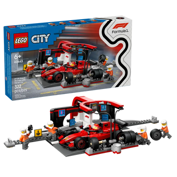 Lego® City F1-es boxutca és személyzet, Ferrari autóval