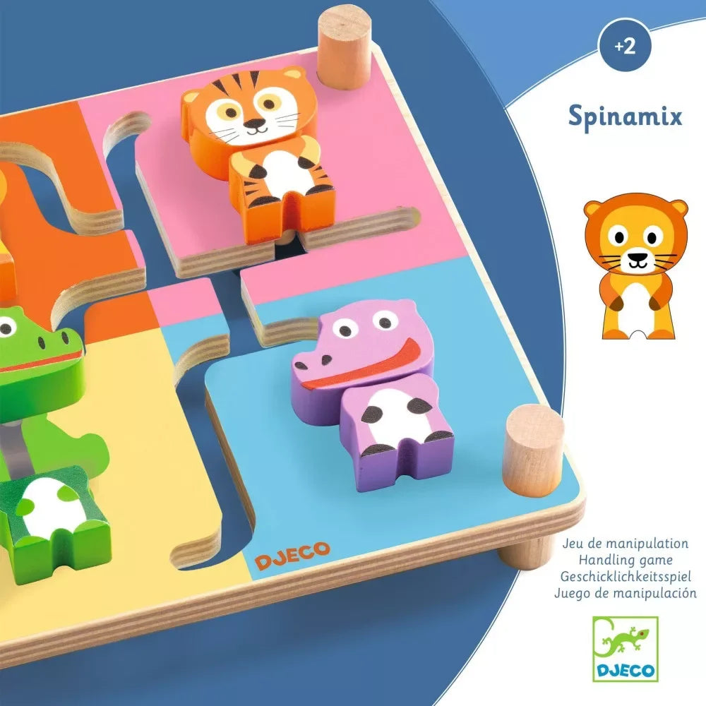 Djeco Discovery Game - Winding Animals - Spinamix
