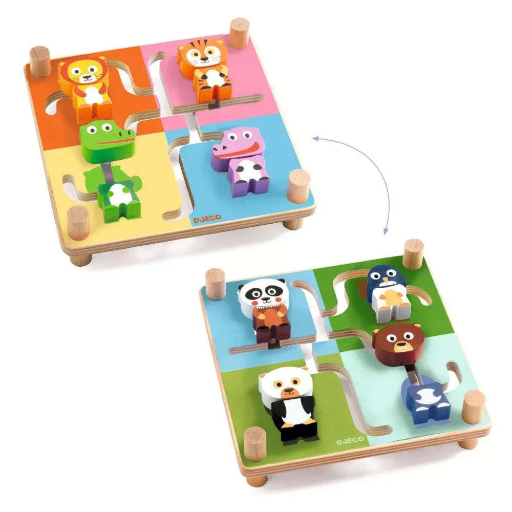 Djeco Discovery Game - Winding Animals - Spinamix