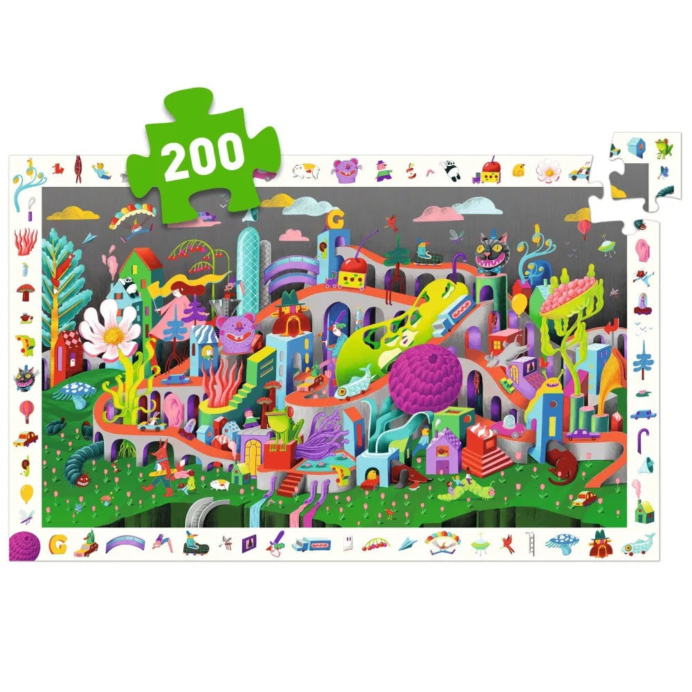 Djeco® Megfigyelő puzzle - Őrült város