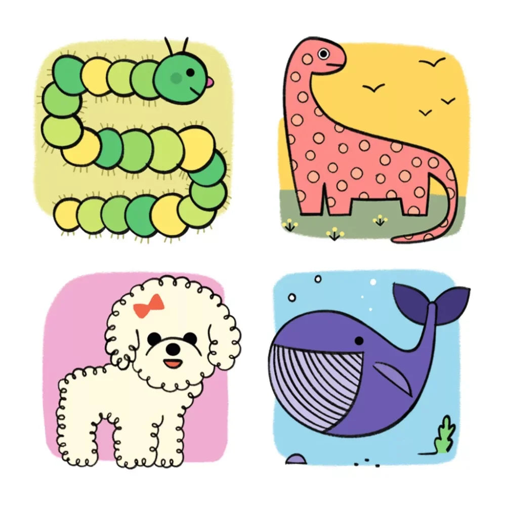 Djeco Drawing Step by Step - Pattern - Eduludo Step by Step Lama and Co