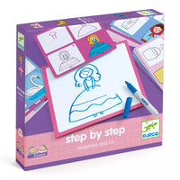 Djeco Rajzolás lépésről lépésre - Hercegnő - Step by step Joséphine and Co