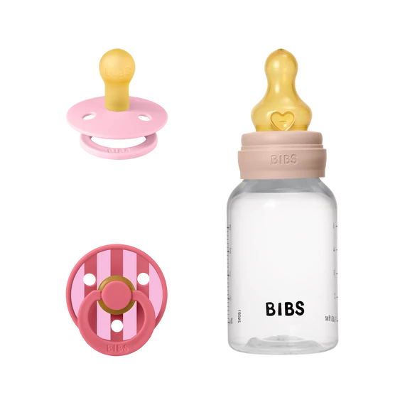 BIBS Szia baba! ajándékcsomag - Púderrózsaszín