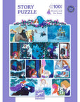 Szépség és a Szörnyeteg 100 darabos, illusztrált mesekirakó, gyerek puzzle doboz.