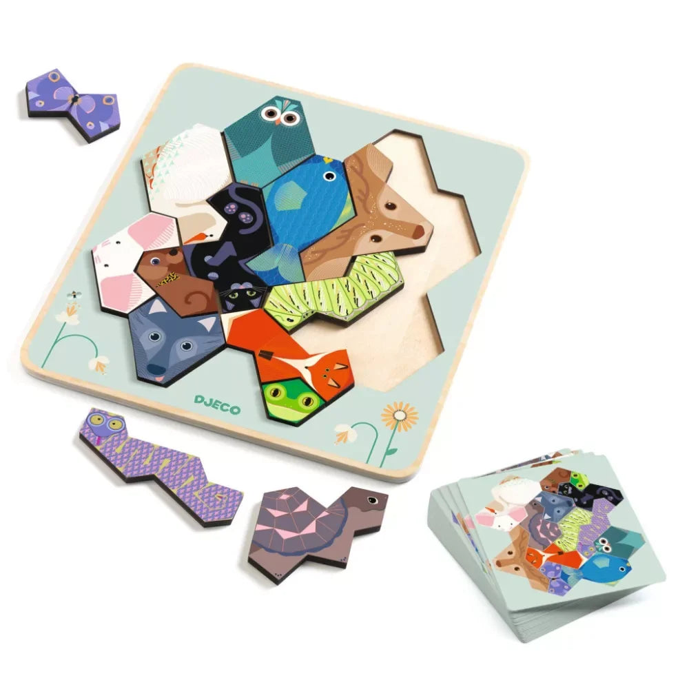Djeco Educational Game - Animal Shapes Puzzle - Eduludo FormAnimo