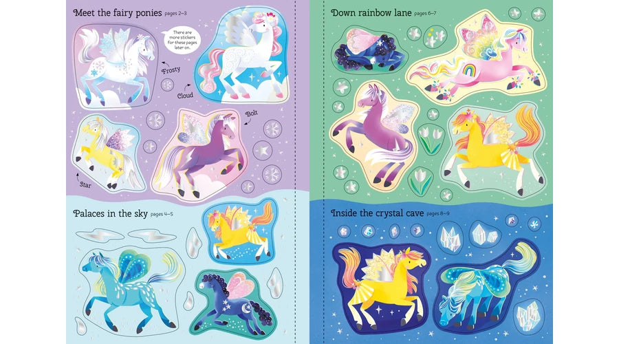 Usborne® Sparkly fairy ponies - Sticker book