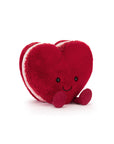 JellyCat Amuseables Arlette Szív Macaron Plüss - Red