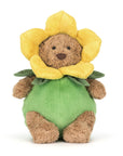 Jellycat-Bartholomew Bear Daffodil with Outfit- maci plüss nárcisz ruhával