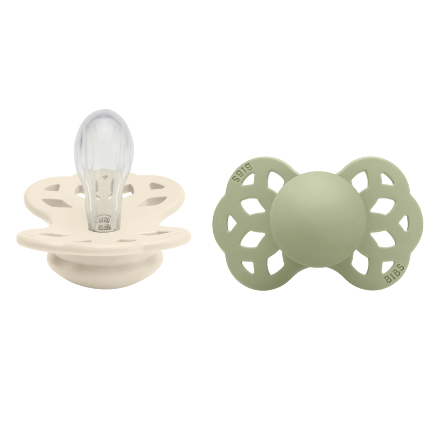 Bibs® Infinity 2-es szett 0-6hó -krémfehér/zsálya
