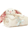 Jellycat Blossom Cream Bunny 'Berry' Blankie