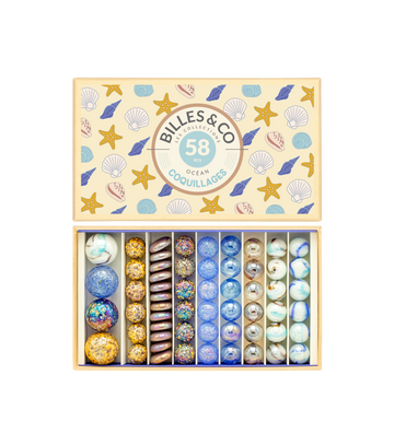 Billes & Co.® Ocean Coquillages™ Üveggolyó Box