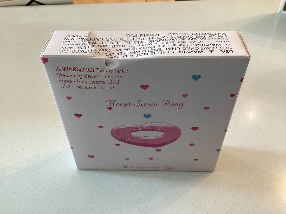 Konges Sløjd Heart swimming rubber - Multi herat transparent