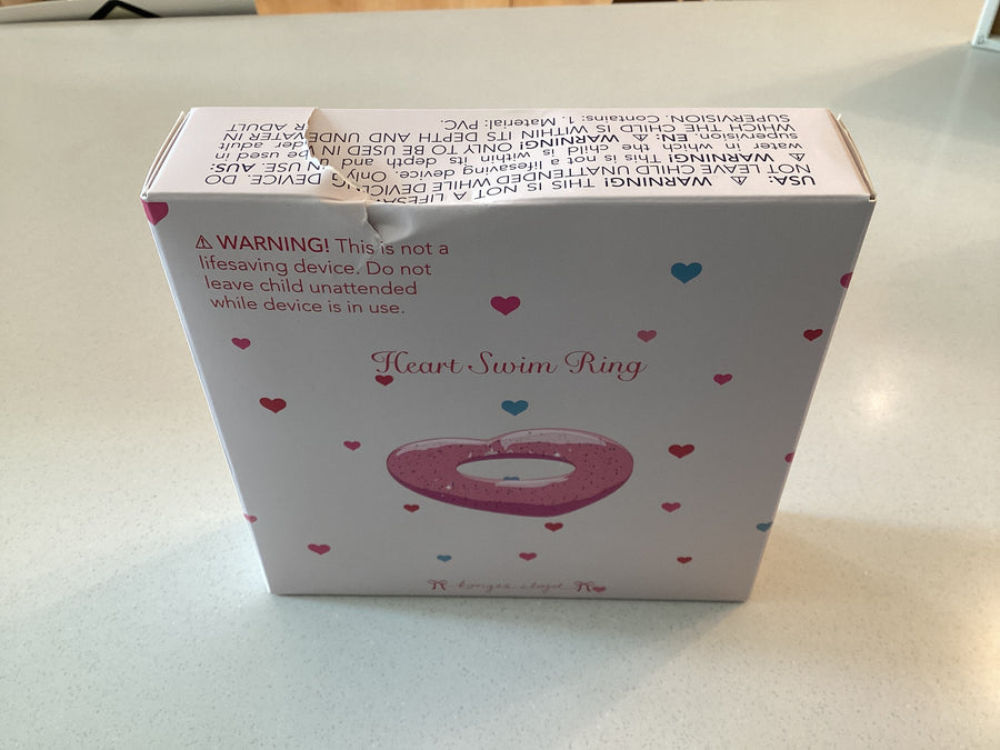Konges Sløjd Heart swimming rubber - Multi herat transparent