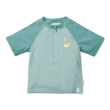 Little Dutch® Rövid ujjú úszó póló - Seashells Surf Blue